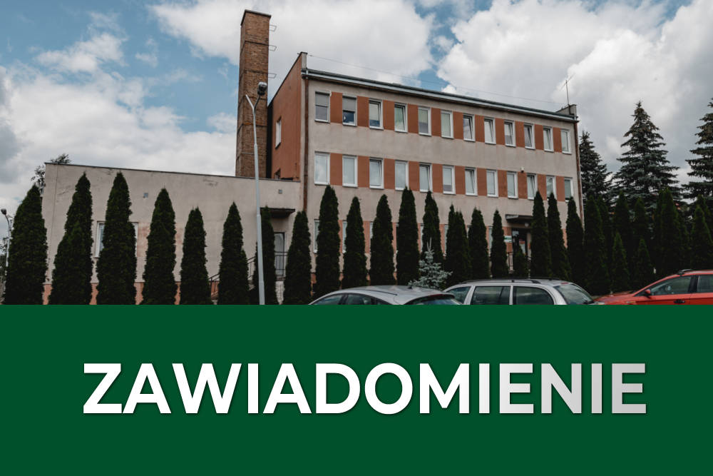 Zawiadomienie o wyborze oferty na najem samochodów ciężarowych oraz ładowarki typu Fadroma